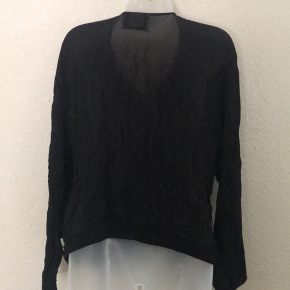 Button blouse w/ tie front detail - Picture 4 of 8